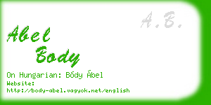 abel body business card